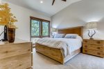 The large master bedroom has a private entrance and tons of space